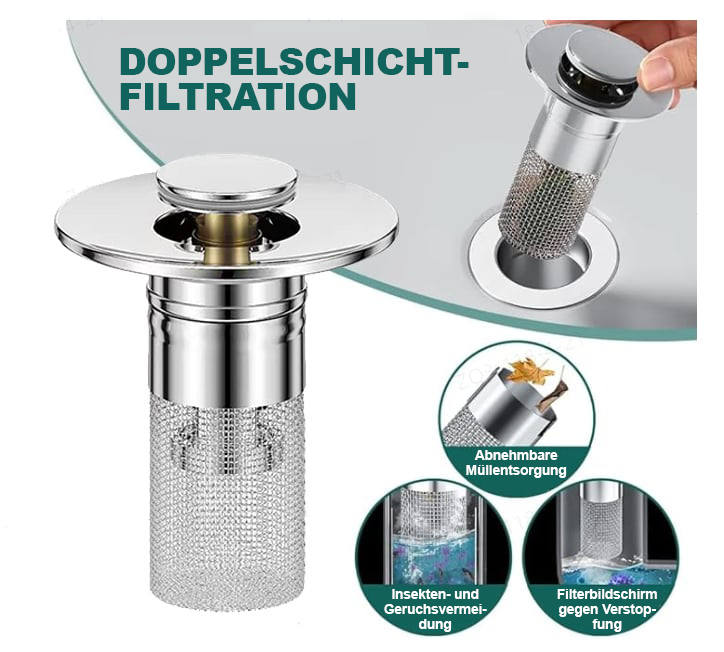 🔥Letzter Tag der Aktion 49 % Rabatt🔥Pop-up-Abflussfilter für Waschbecken----🛀Beseitigt Gerüche und verhindert Verstopfungen